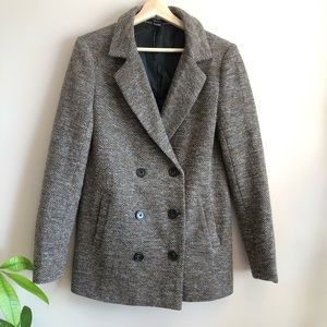 F21 Tweed Double Breasted Blazer Jacket